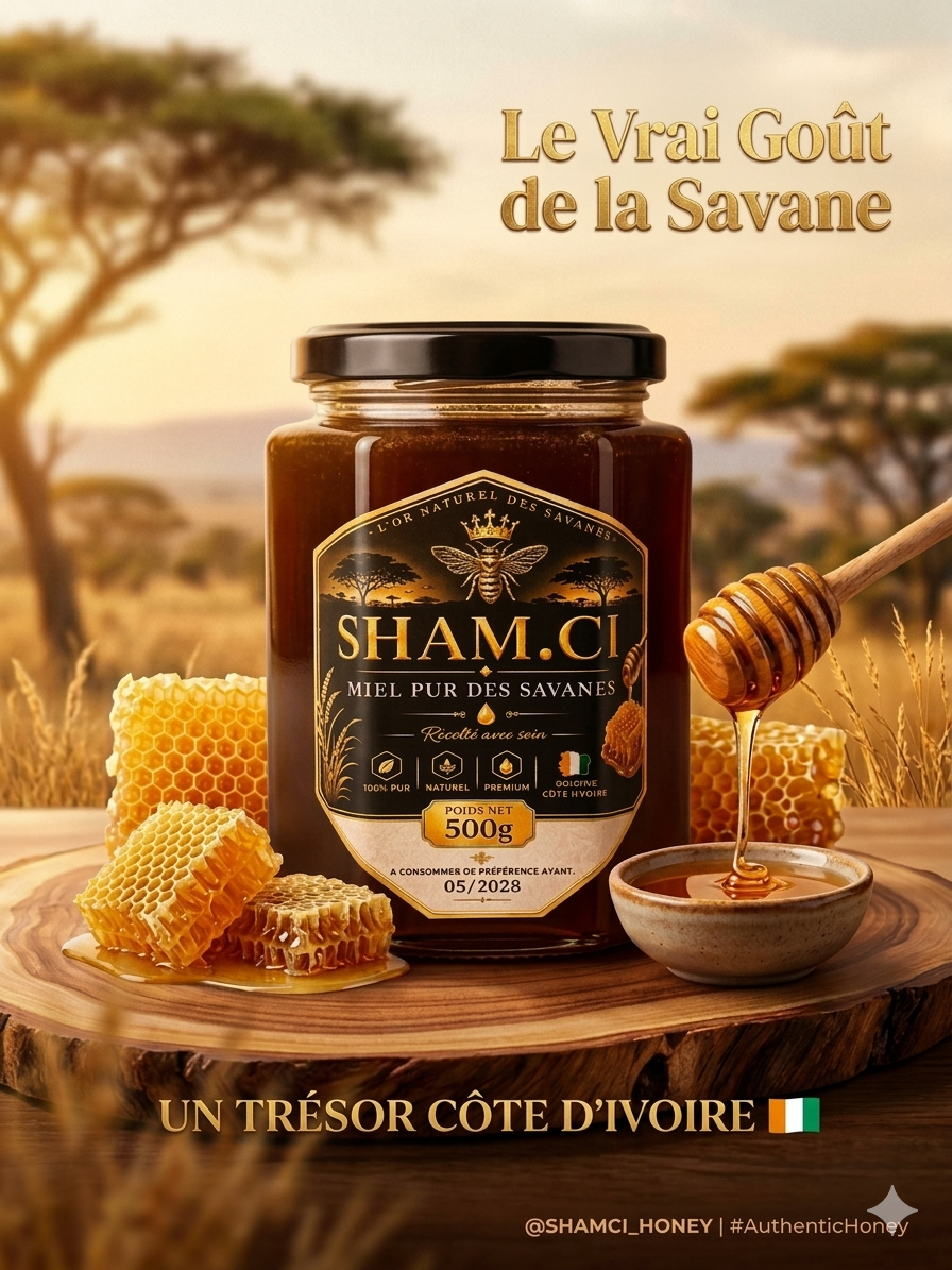 sham.ci Miel pur des savanes