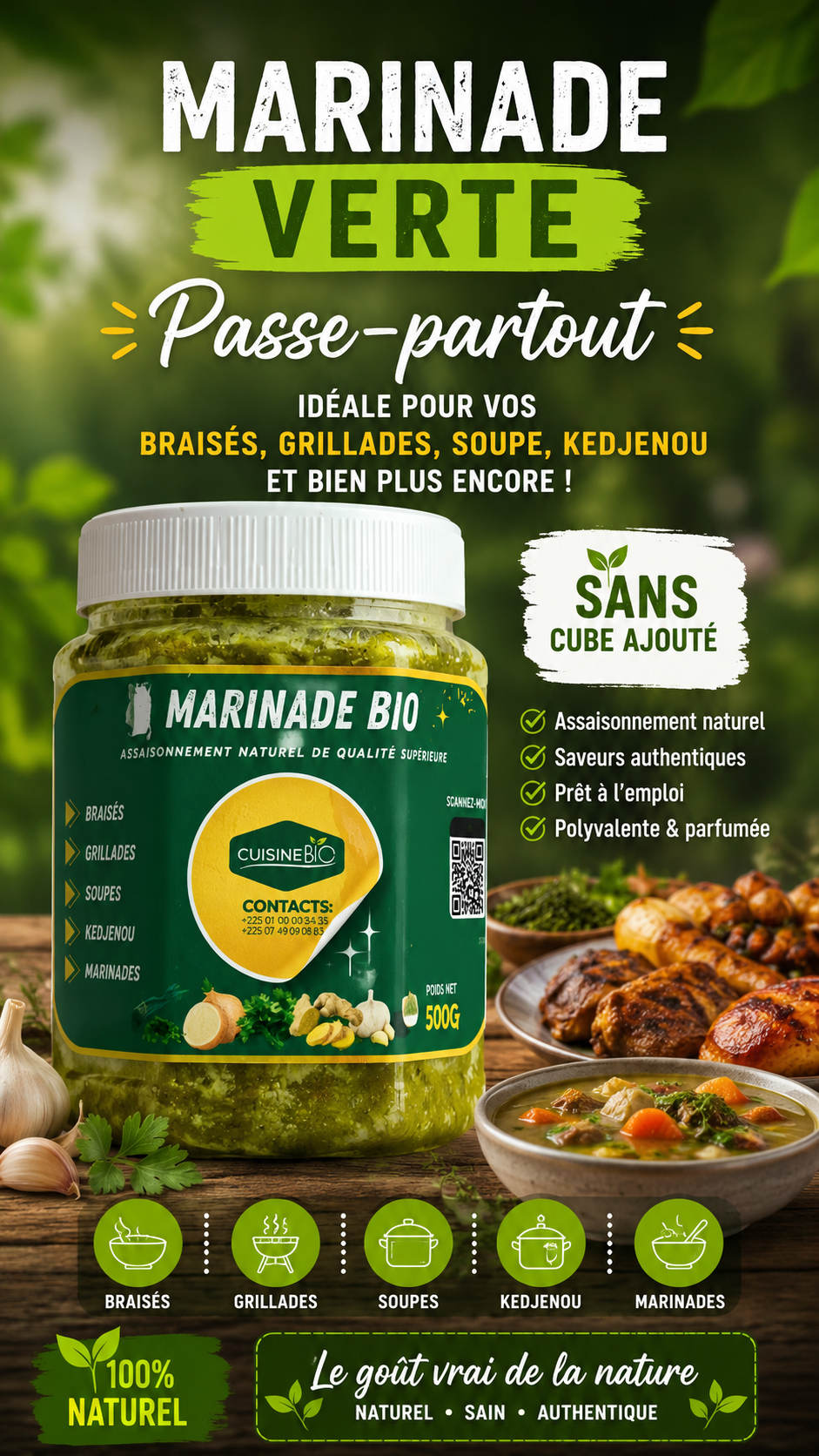 Marinade verte 750g