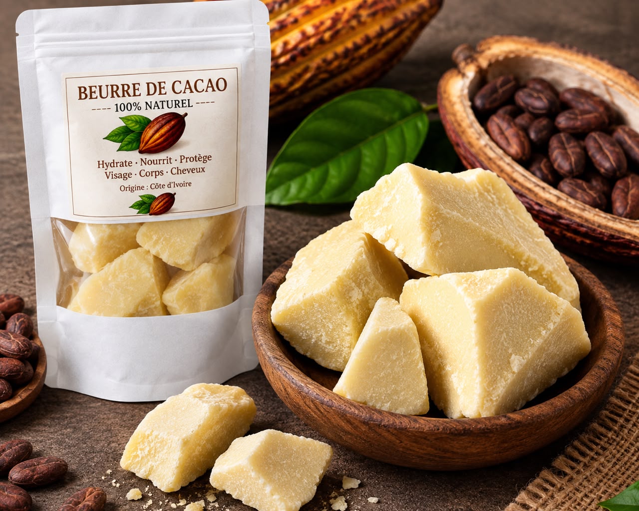 Beurre de cacao alimentaire